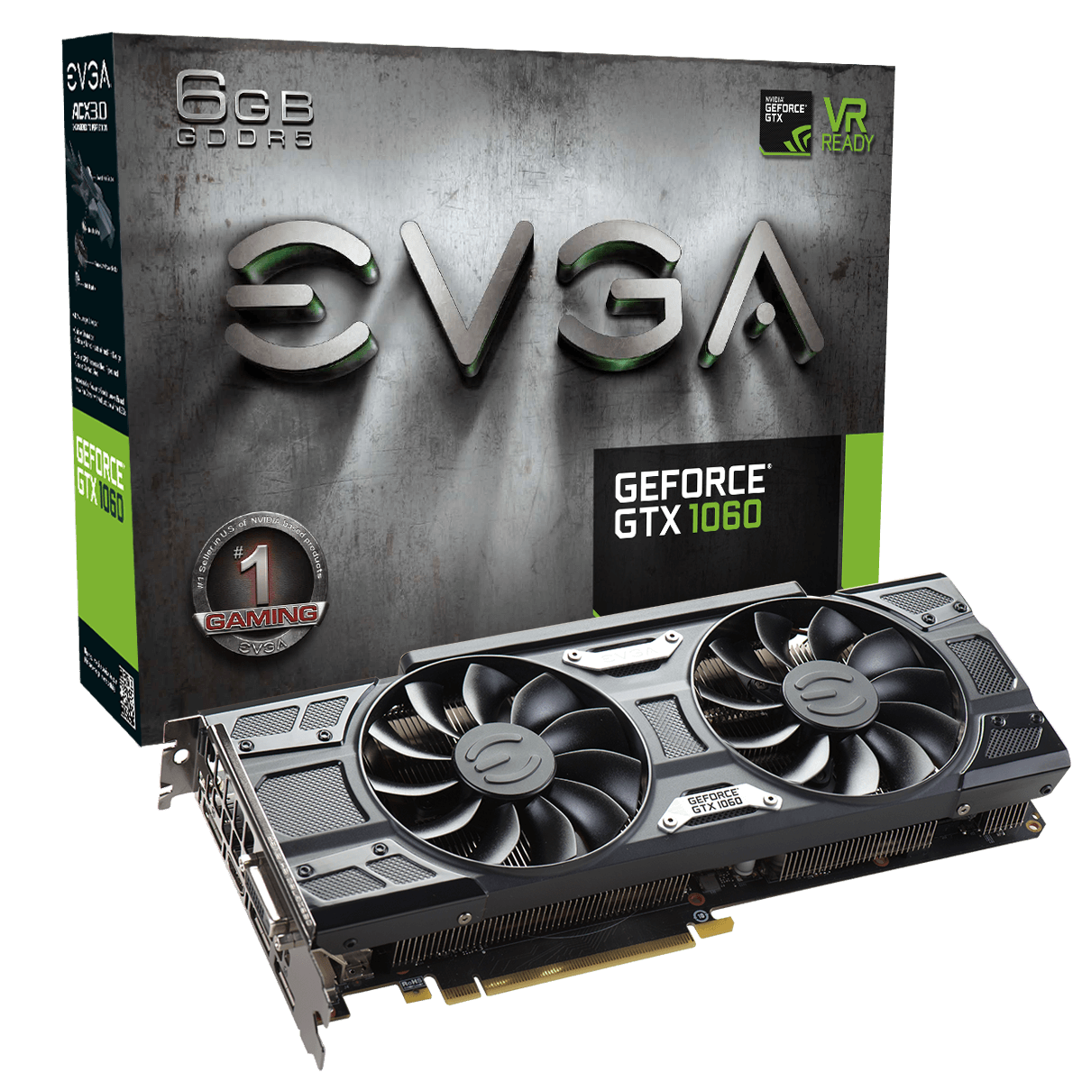 06G-P4-6262-KR_XL_1 EVGA GTX 1060 6GB SSC2 GAMING juoda vaizdo plokštė
