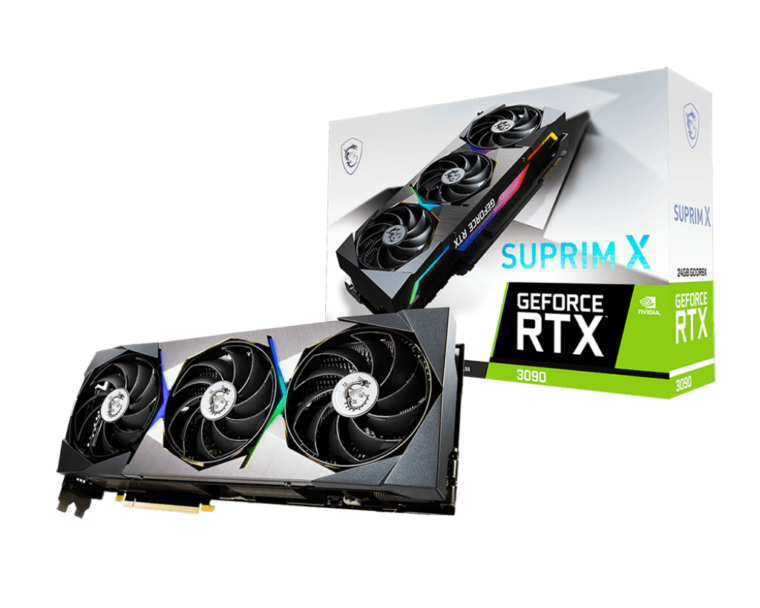 MSI RTX 3090 24GB SUPRIM X su pažangiu aušinimu