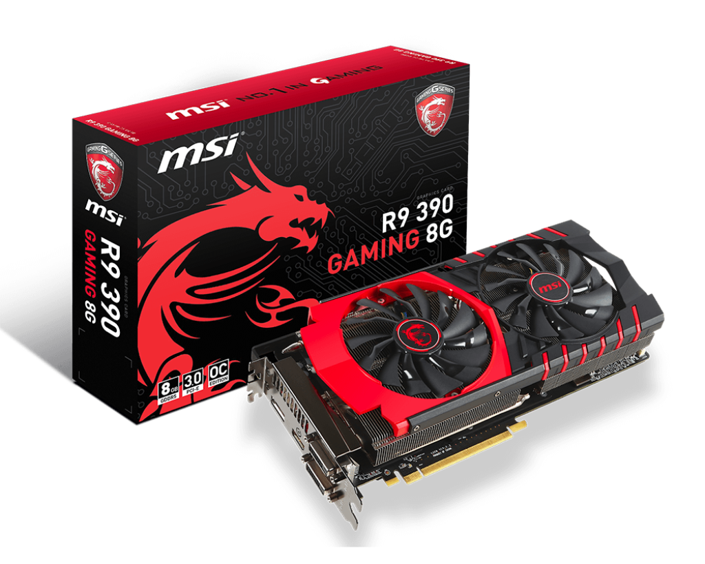 1024 (7) MSI R9 390 8GB GAMING su GDDR5 atmintimi