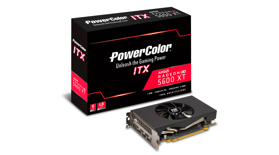2002181626040 POWERCOLOR RX 5600 XT 8GB ITX su GDDR6 atmintimi