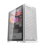 Korpusas DarkFlash DK361, baltas, su 4 ARBG ventiliatoriais