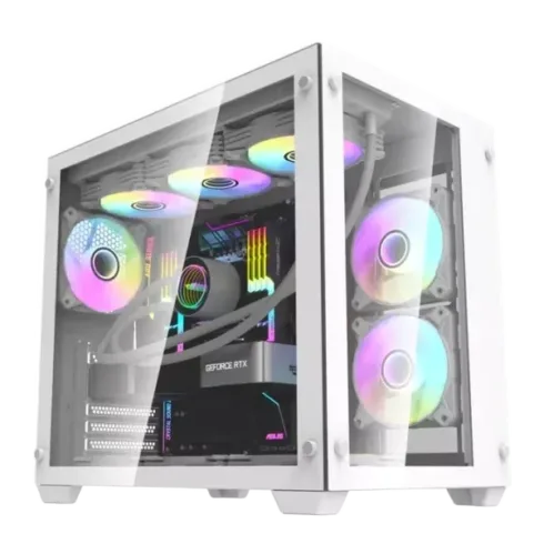 Kompiuterio korpusas Darkflash C285 baltas, su 1 HDD ir 2 SSD vietomis