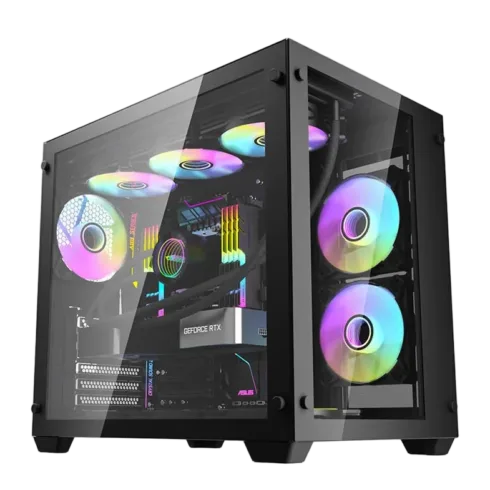 Kompiuterio korpusas Darkflash C285 juodas su HDD ir SSD vietomis