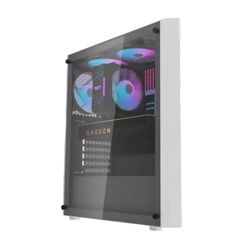 Darkflash DK351 kompiuterio korpusas (baltas) su 4 RGB ventiliatoriais