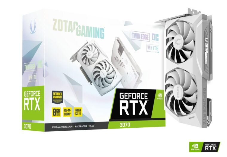 ZOTAC RTX 3070 8GB TWIN EDGE OC, balta spalva