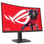 Monitorius Asus ROG Strix XG32WCS, šoninis vaizdas su reguliuojamu aukščiu