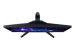 Monitorius Samsung LS27DG302EUXEN su matomumu iš šono, rodo ekraną ir stovo detales