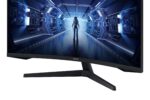 Monitorius Samsung LC34G55TWWPXEN, šoninis vaizdas su posvyrio reguliavimu