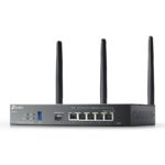 Routeris TP-LINK ER706W, matomas iš šono, rodo prievadų išdėstymą