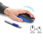Pelė Logitech M190, šoninis vaizdas su matomais mygtukais ir jungtimi
