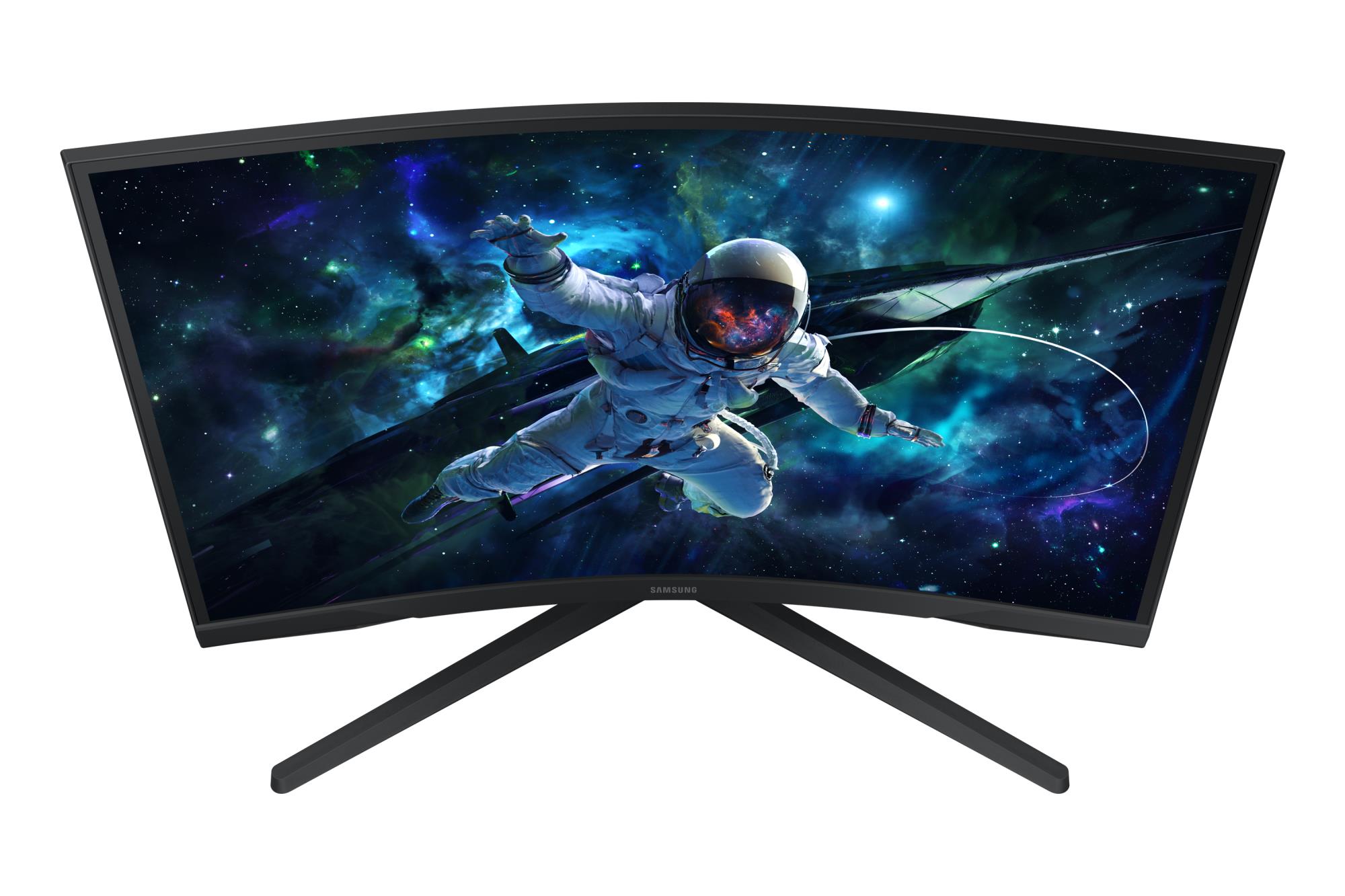 0a70007f-a436-4840-8b0b-f26cfc138c1b Monitorius Samsung LS27CG552EUXEN, šoninis vaizdas su 27 colių ekranu