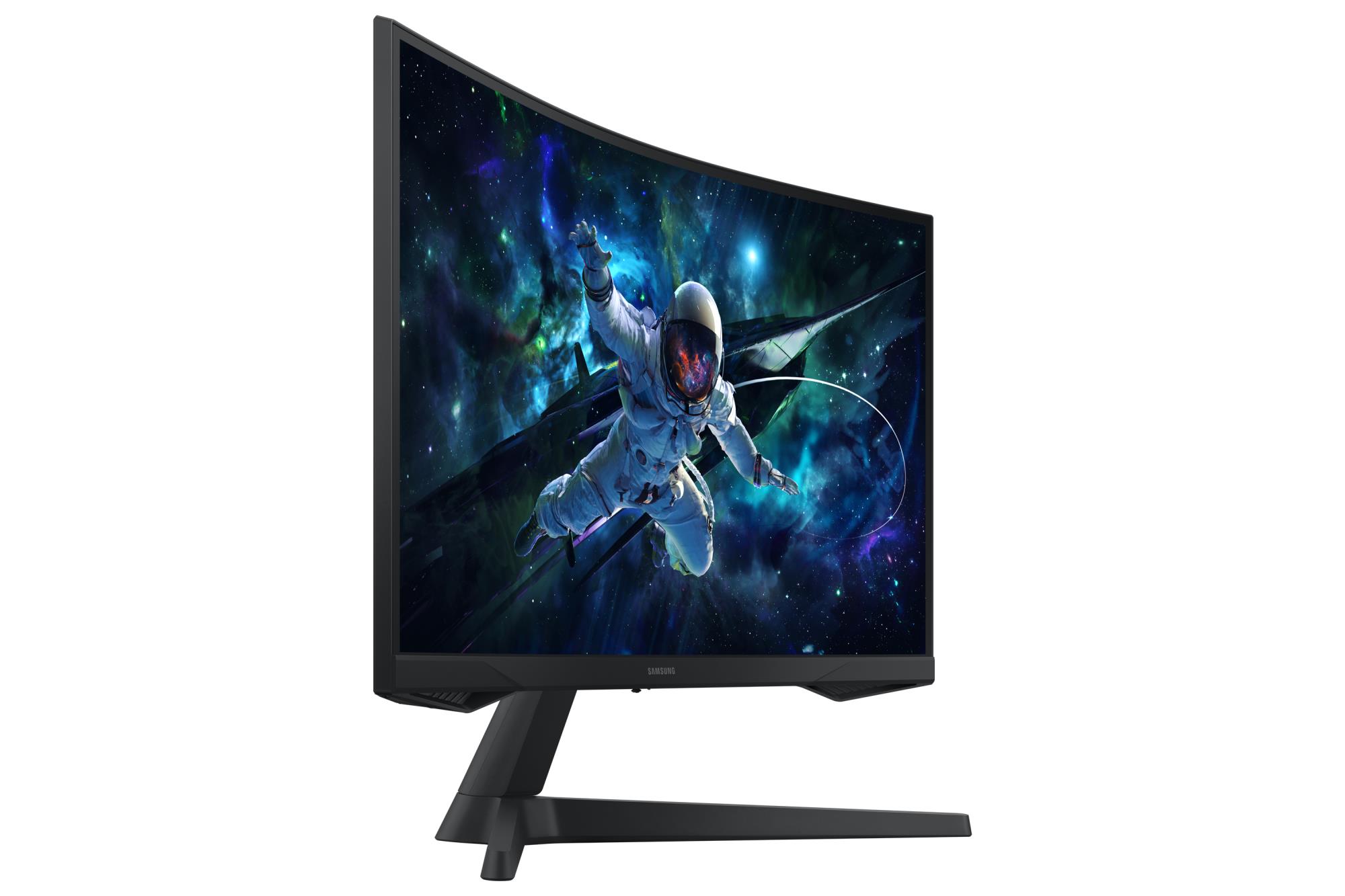 0bd13258-6816-4284-b338-226c99e5dea8 Monitorius Samsung LS27CG552EUXEN, vaizdas iš šono su matomais jungtimis