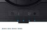 Monitorius Samsung LS27DG500EUXEN, matomas iš šono, rodo VESA tvirtinimo galimybes