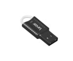 USB atmintinė Lexar JumpDrive V40, matoma iš šono su raktų pakabuku