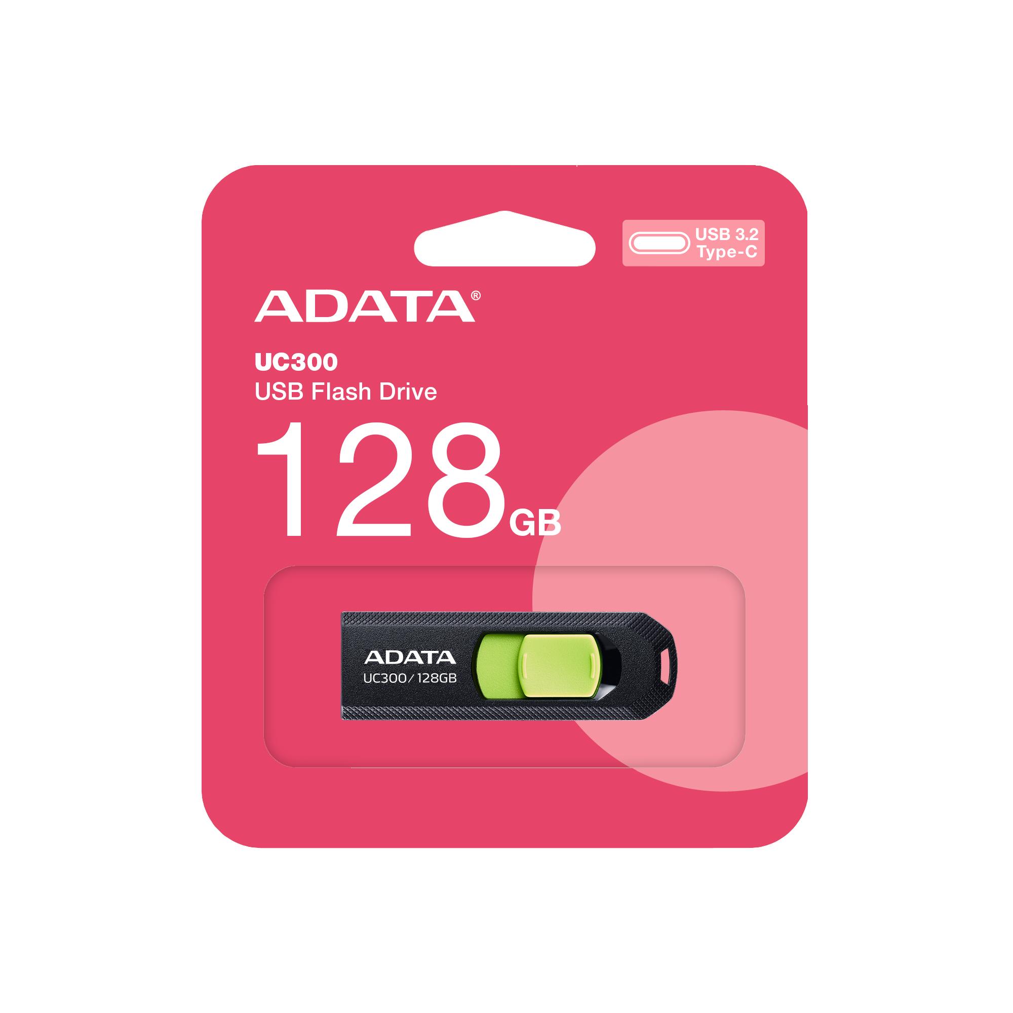 168504bc-72b9-4d3e-bd91-7deaf87ef678 ADATA FlashDrive UC300 128 GB USB 3.2 Gen 1 juodas