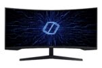 Monitorius Samsung LC34G55TWWPXEN, šoninis vaizdas su posvyrio reguliavimu