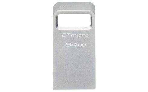 Kingston DataTraveler micro USB 3.2 64 GB sidabrinis atminties raktas
