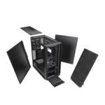 Fractal Design Meshify C juodas ATX korpusas be maitinimo šaltinio