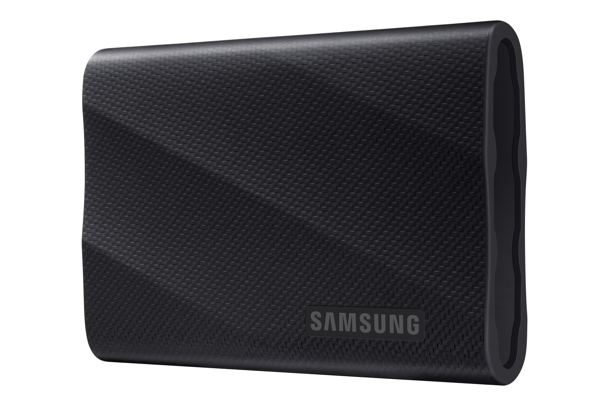 243b4c03-0774-4d32-b230-6a6180e8f0dc Samsung MU-PG1T0B/EU Portable SSD T9 1TB su matiniu paviršiumi ir USB jungtimi