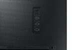 Monitorius Samsung LS32B800PXPXEN, šoninis vaizdas su HDMI ir DisplayPort prievadais