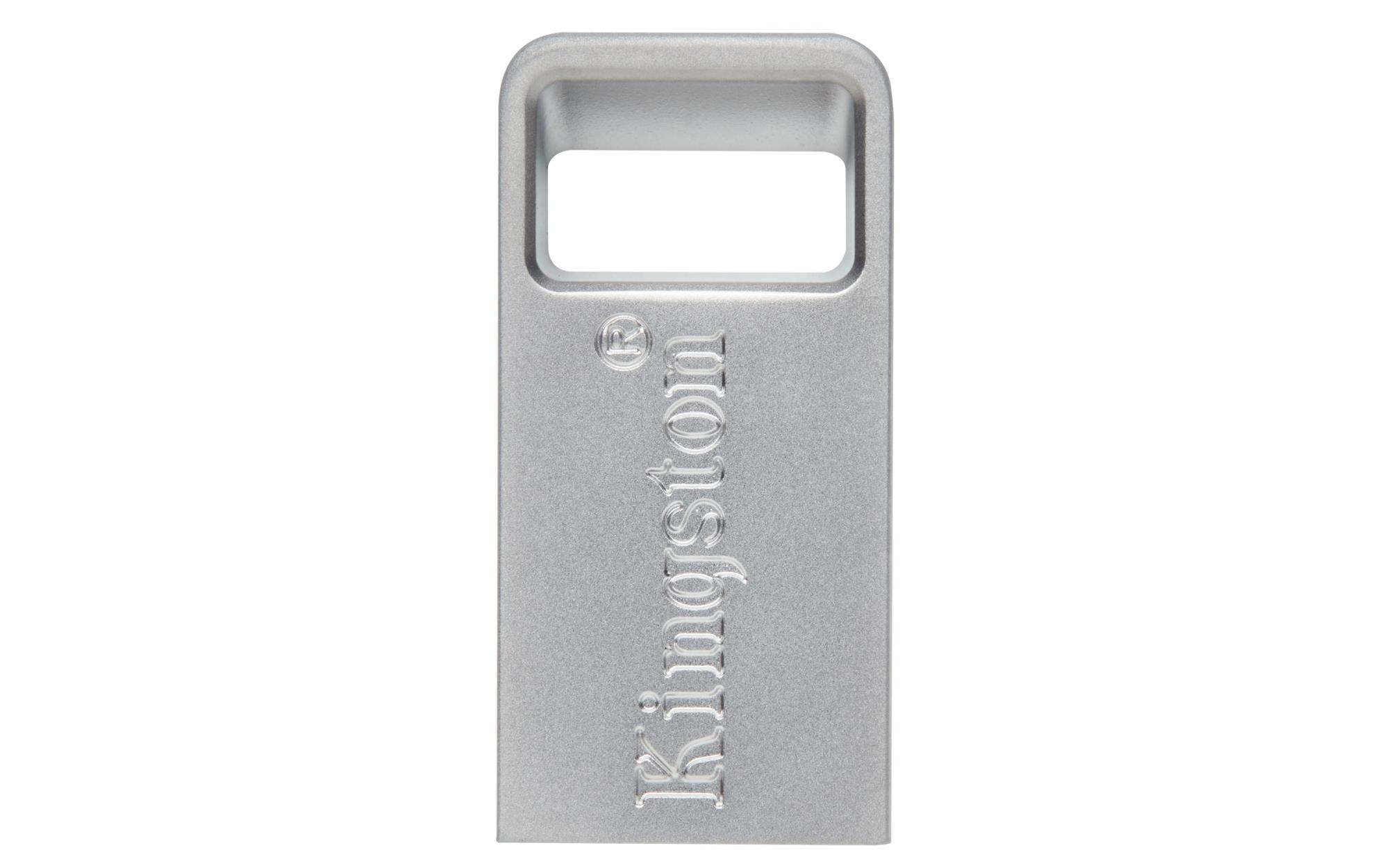 2c223f95-f42b-4837-980f-a6a3f9e9d9f5 USB 3.2 Flash Drive DataTraveler micro 64 GB, šoninis vaizdas su raktų kilpa