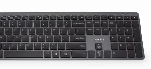 Gembird | Backlight Pro Business Slim wireless desktop set | KBS-ECLIPSE-M500 | Keyboard and Mouse Set | Wireless | Mouse included | US | Black