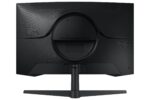 Monitorius Samsung LS27CG552EUXEN, matomas iš šono, rodo ekraną ir stovo konstrukciją