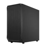 Fractal Design Focus 2 korpusas su šoniniu stiklu, juodos spalvos