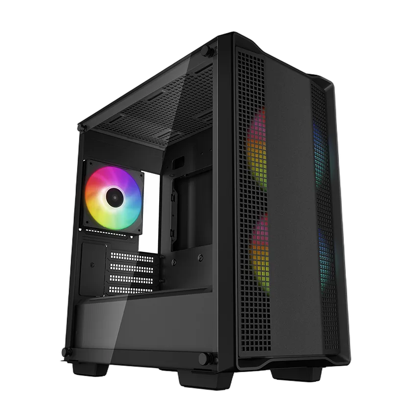 398293-r-cc360-bkapm3-g-1-6933412774976-0.webp Deepcool CC360 Micro-ATX korpusas, juodas, Mini-ITX / Micro-ATX formatas