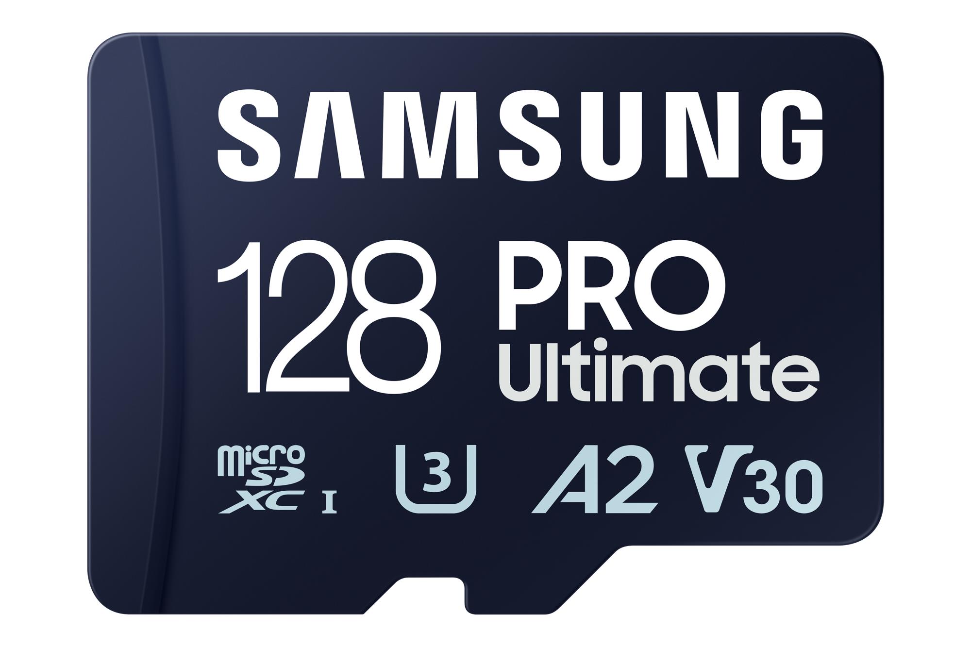 3ce3b6ad-813d-4417-8765-3502fcac0eec Samsung PRO Ultimate 128 GB microSDXC atminties kortelė, U3, V30, A2
