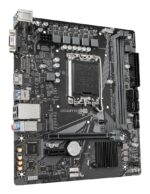 Motininė plokštė Gigabyte H610M H V3 DDR4, šoninis vaizdas su jungčių išdėstymu