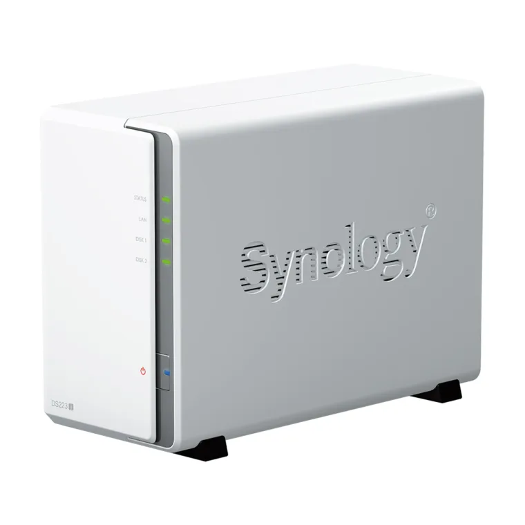 Synology Tower NAS DS223j su Realtek RTD1619B procesoriumi 1.7 GHz