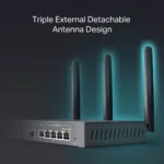 Routeris SafeStream Gigabit Multi-WAN VPN ER706W, šoninis vaizdas su prievadų išdėstymu