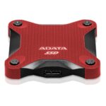 Išorinis SSD ADATA SD620, raudonas, matomas iš šono