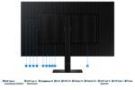 Monitorius Samsung LS32D600UAUXEN, šoninis vaizdas su reguliuojamu aukščiu