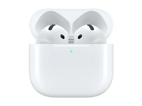 AirPods 4 su Bluetooth, belaidės in-ear ausinės, baltos