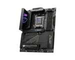 Motininė plokštė MSI MPG X870E CARBON WIFI, šoninis vaizdas su jungtimis