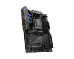Motininė plokštė MSI MPG X870E CARBON WIFI, šoninis vaizdas su jungčių išdėstymu