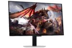 Monitorius Samsung LS32DG802SUXDU, šoninis vaizdas su HDMI prievadų išdėstymu