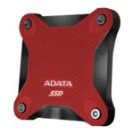 Išorinis SSD ADATA SD620, raudonas, matomas iš šono