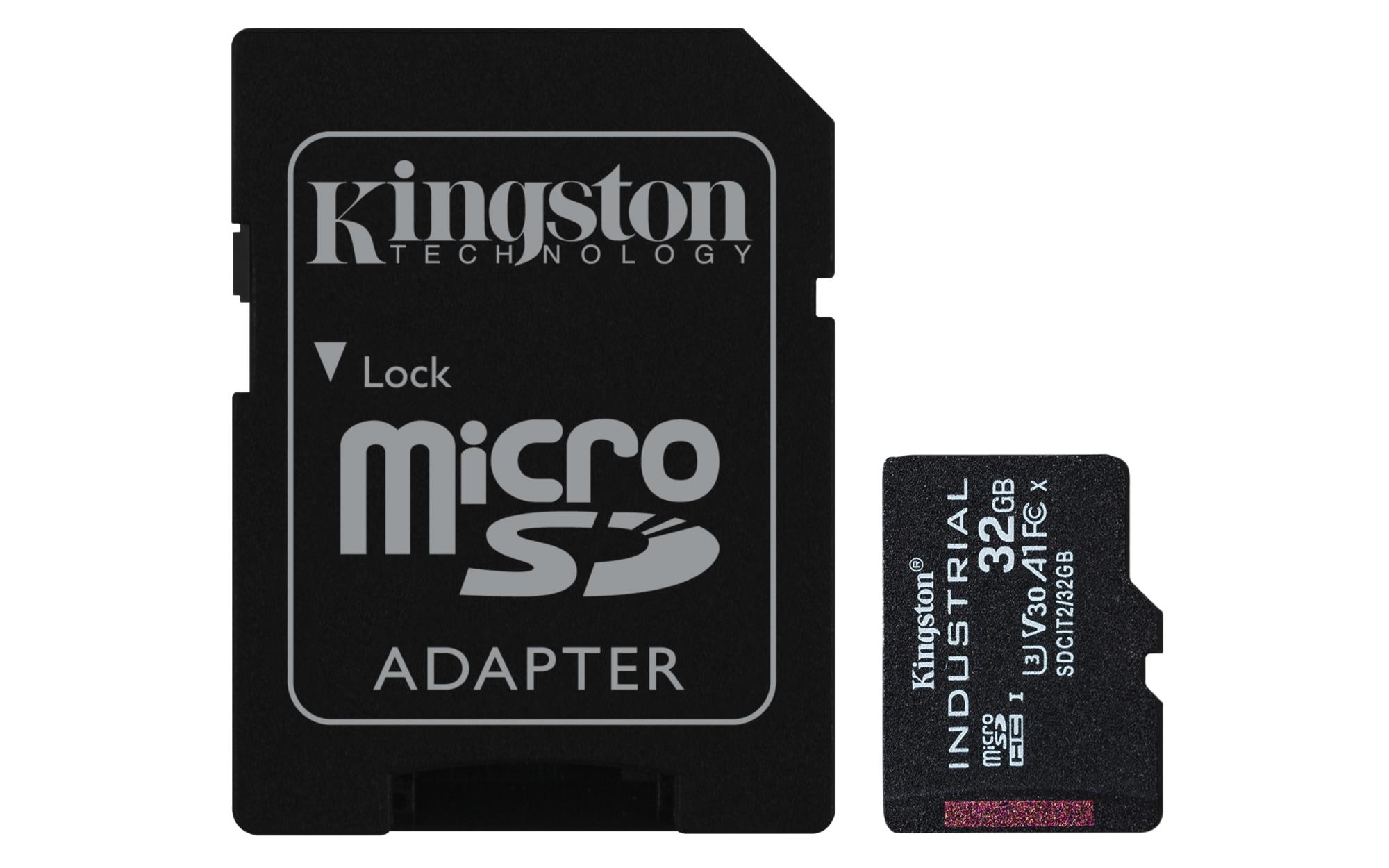 512e824c-2a61-45f0-b835-170f60039265 Kingston 32 GB microSDHC Industrial Card, UHS-I, Class 10, A1