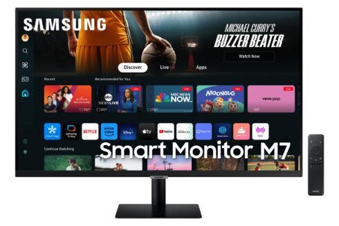 Samsung LS32DM702UUXDU monitorius su 3840 x 2160 pikselių raiška