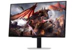Monitorius Samsung LS32DG802SUXDU, šoninis vaizdas su HDMI prievadais