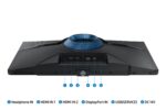 Monitorius Samsung LS25BG400EUXEN, šoninis vaizdas su HDMI prievadais
