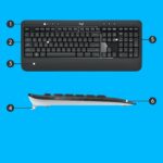 Klaviatūros ir pelės rinkinys Logitech MK540 Advanced, matomas iš šono