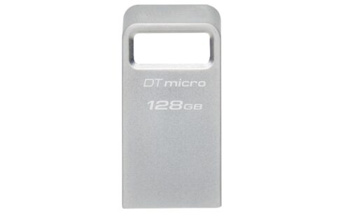 Kingston DataTraveler micro 128 GB USB 3.2 sidabrinis atminties įrenginys