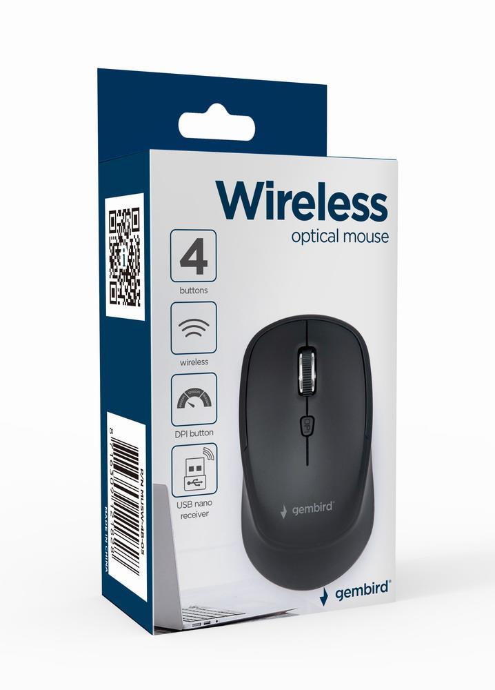 626a1754-a649-4b6f-b915-e29bf0293750 Pelė Gembird MUSW-4B-05, šoninis vaizdas su USB Nano-imtuvu