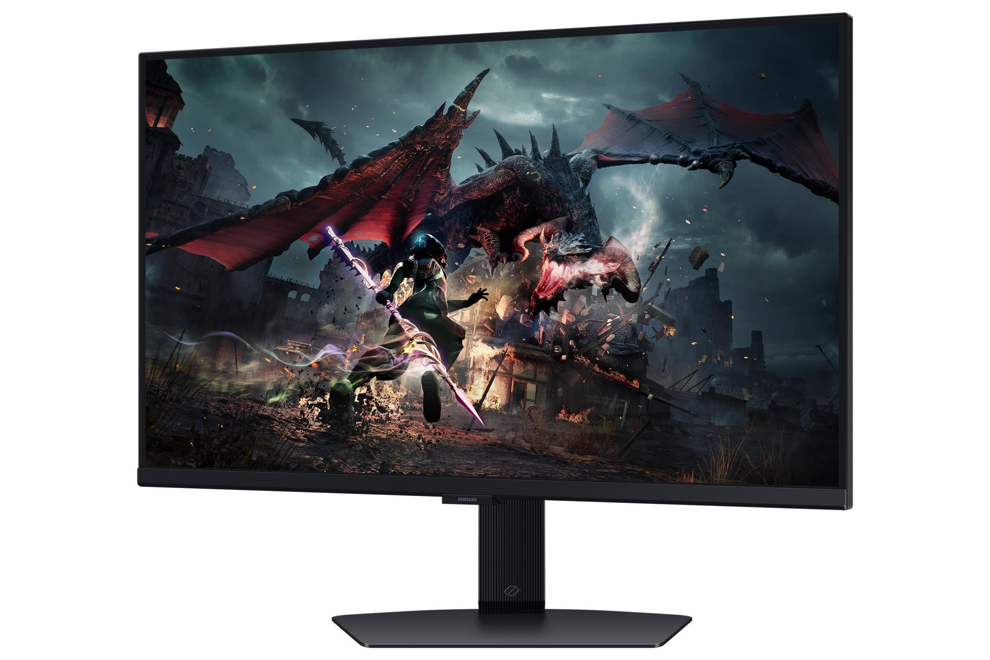6760e065-bf5a-4de9-9d0e-4a7dd88249a5 Monitorius Samsung LS27DG500EUXEN, šoninis vaizdas su reguliuojamu aukščiu