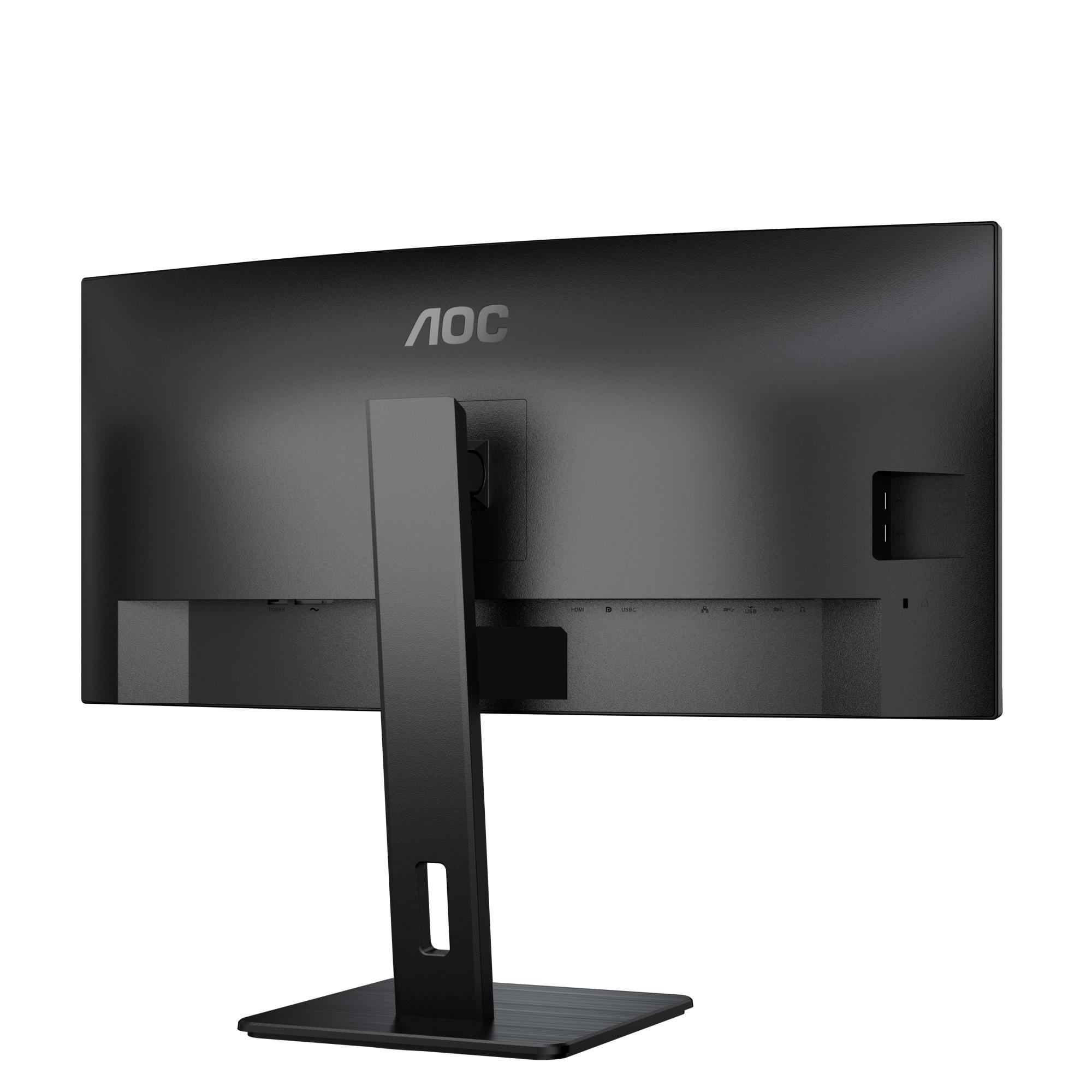 680e3720-6868-4f9f-bc83-423f51ba1f10 Monitorius AOC CU34P3CV, šoninis vaizdas su plonu rėmeliu