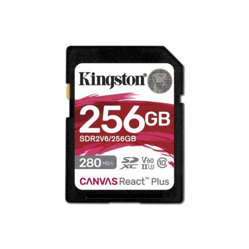 Kingston Canvas React Plus 256 GB SD kortelė, klasė 10